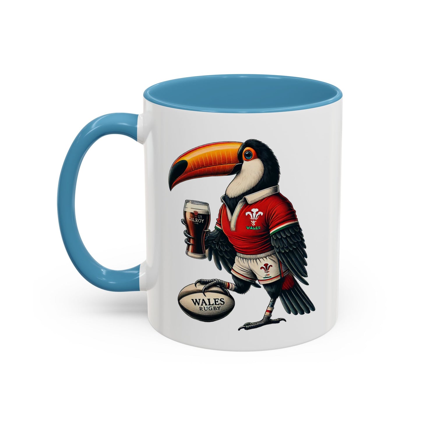 Rugby Coffee Mug, Guinness Wales Rugby Cup, Sports Fan Gift, Rugby Team Mug, Rugby Lover Gift, Wales Rugby Cup