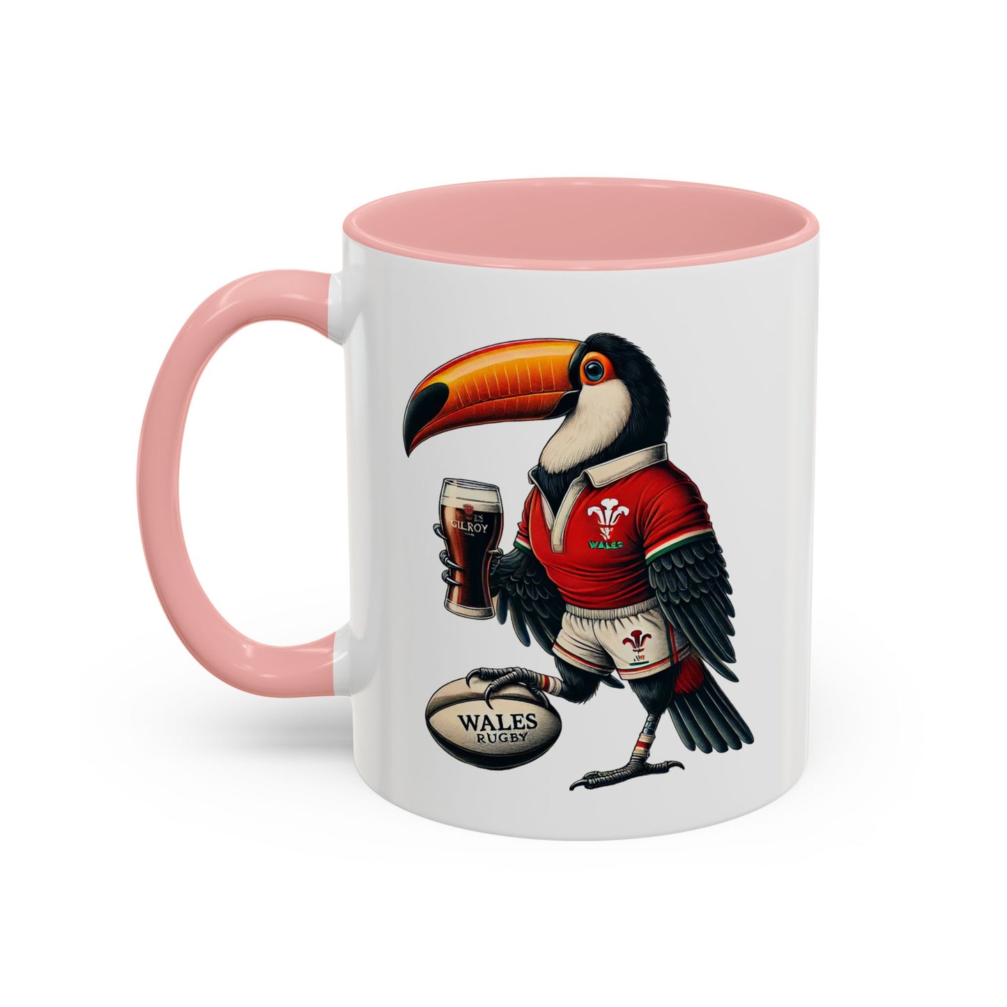 Rugby Coffee Mug, Guinness Wales Rugby Cup, Sports Fan Gift, Rugby Team Mug, Rugby Lover Gift, Wales Rugby Cup