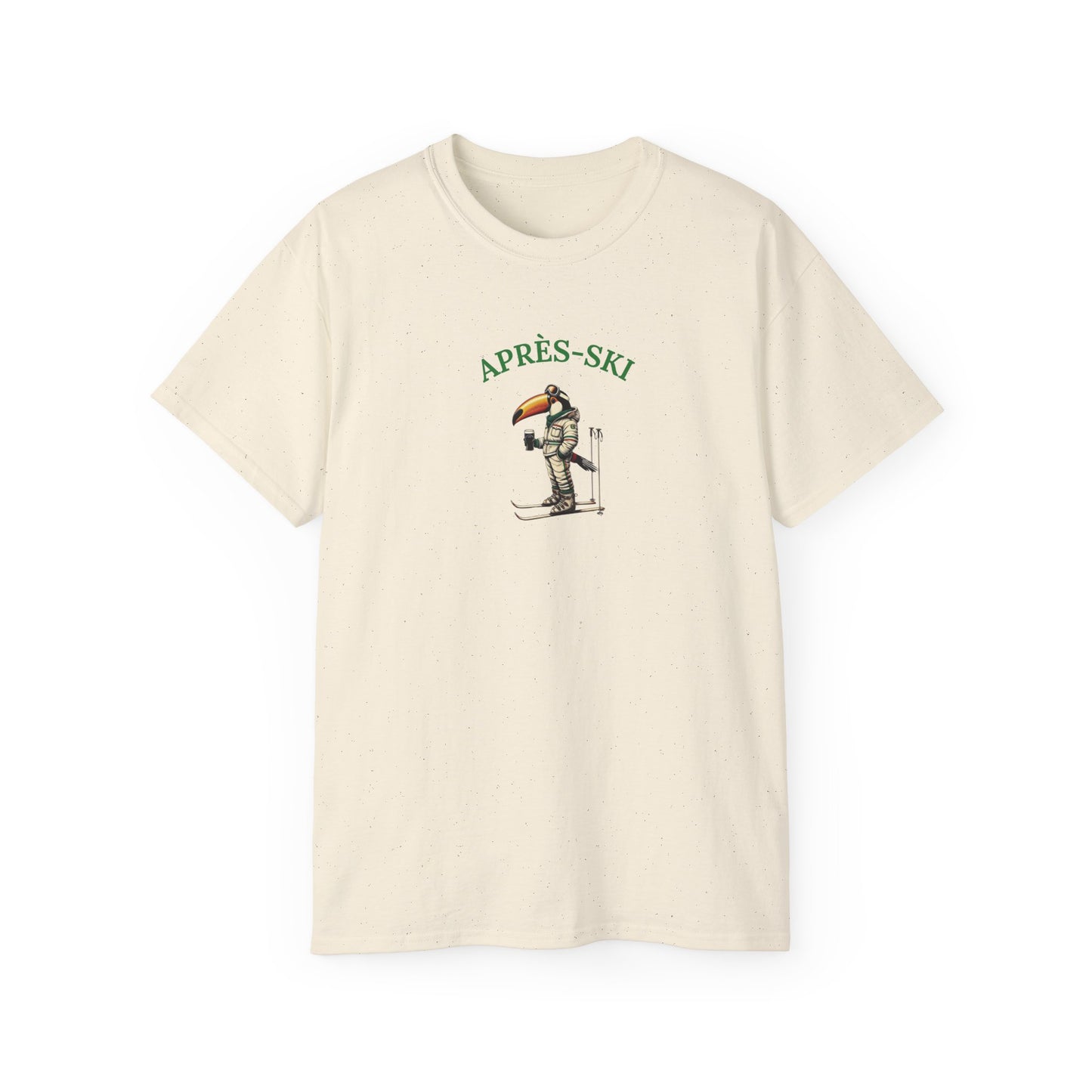 Apres Ski Guinness T-Shirt, Toucanbru Shirt, Winter Skiing Tee, Unisex Cotton Top, Snowboarding Apparel