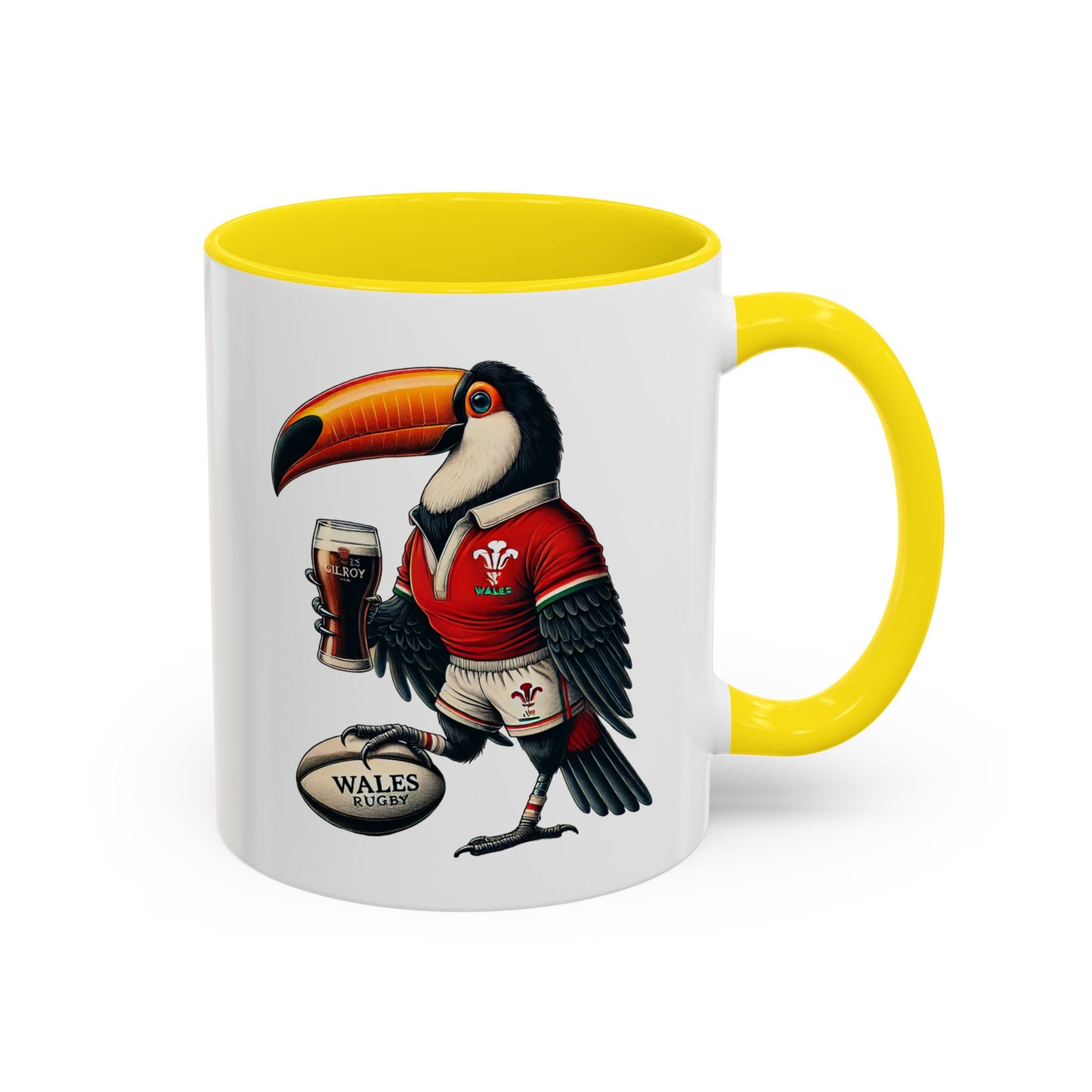 Rugby Coffee Mug, Guinness Wales Rugby Cup, Sports Fan Gift, Rugby Team Mug, Rugby Lover Gift, Wales Rugby Cup