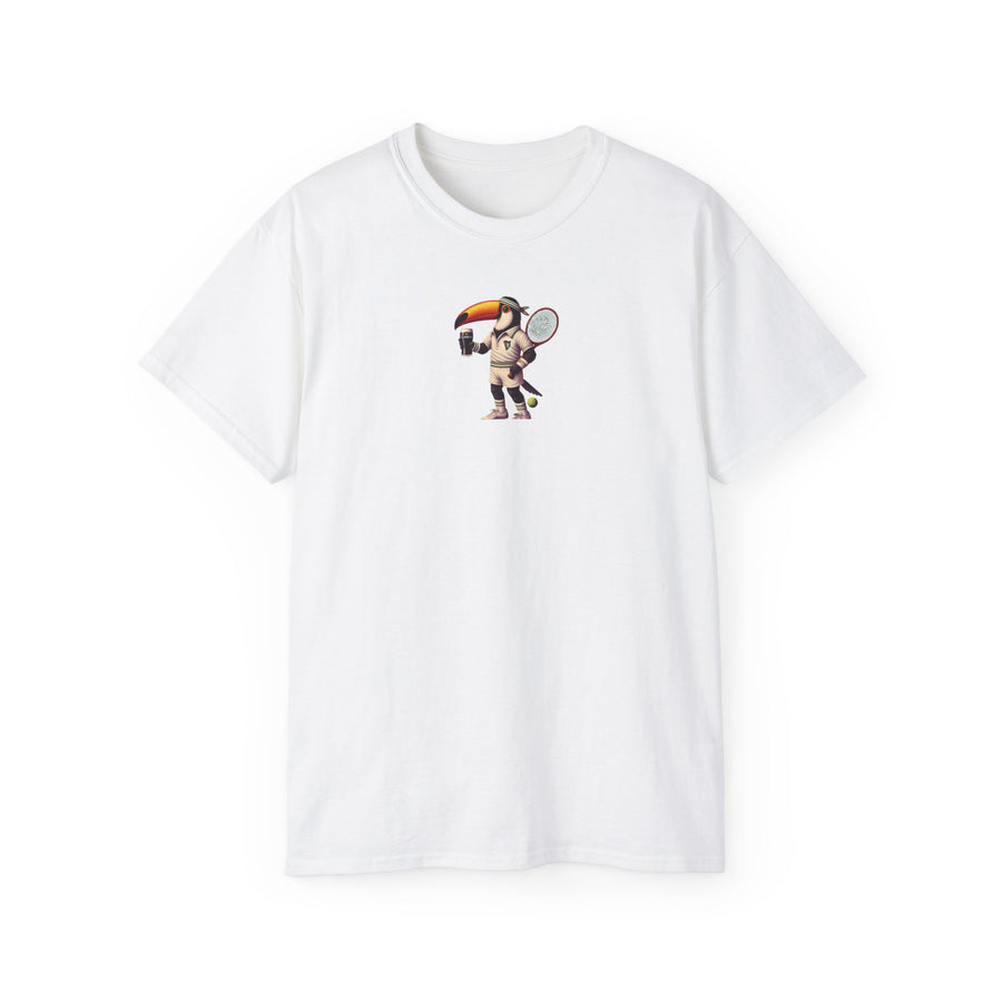 Guinness Toucan Tennis T-shirt, Tennis Lovers Tee, Vintage Style Shirt, Retro Graphic Tee, Unisex Sports Top, Tennis Player Gift