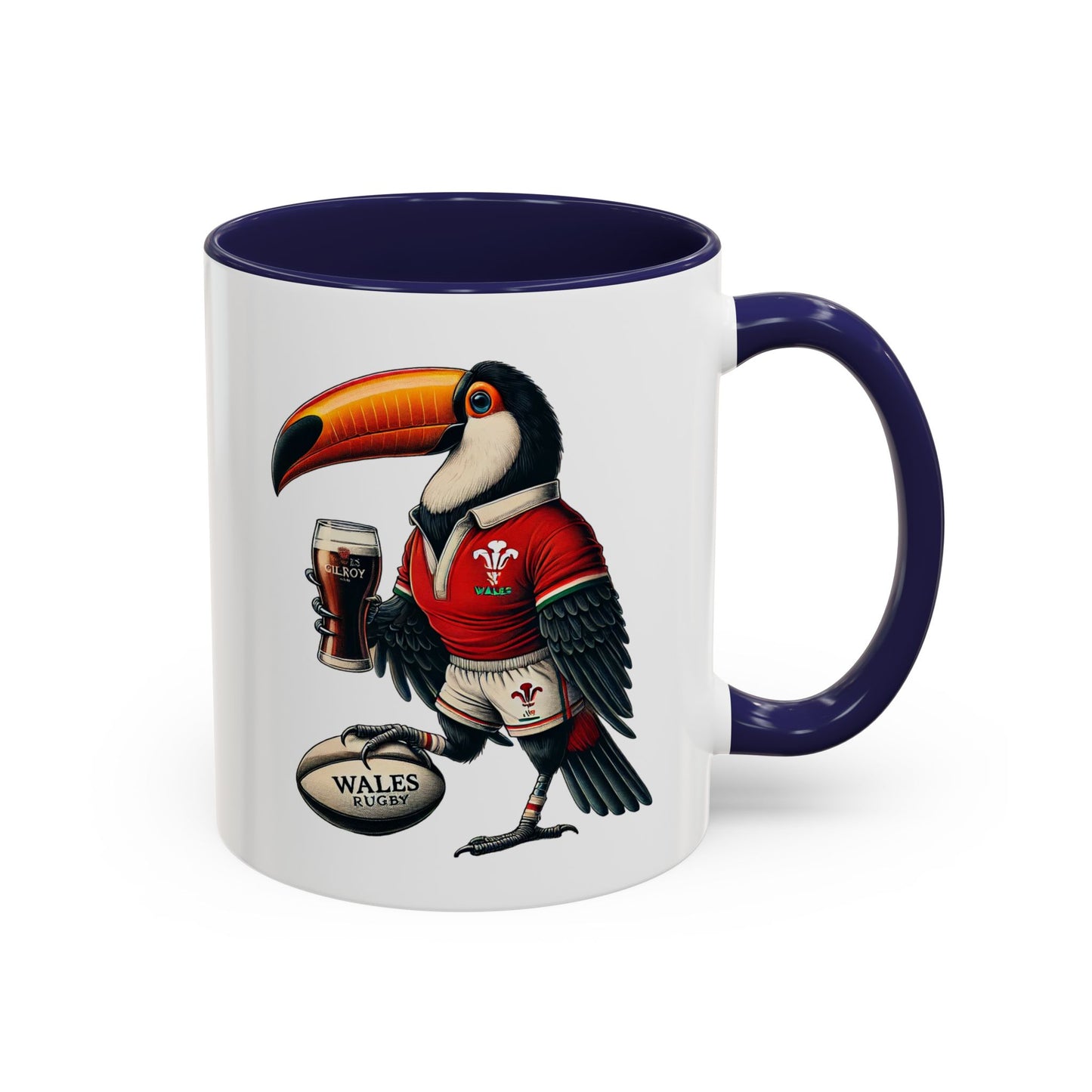 Rugby Coffee Mug, Guinness Wales Rugby Cup, Sports Fan Gift, Rugby Team Mug, Rugby Lover Gift, Wales Rugby Cup