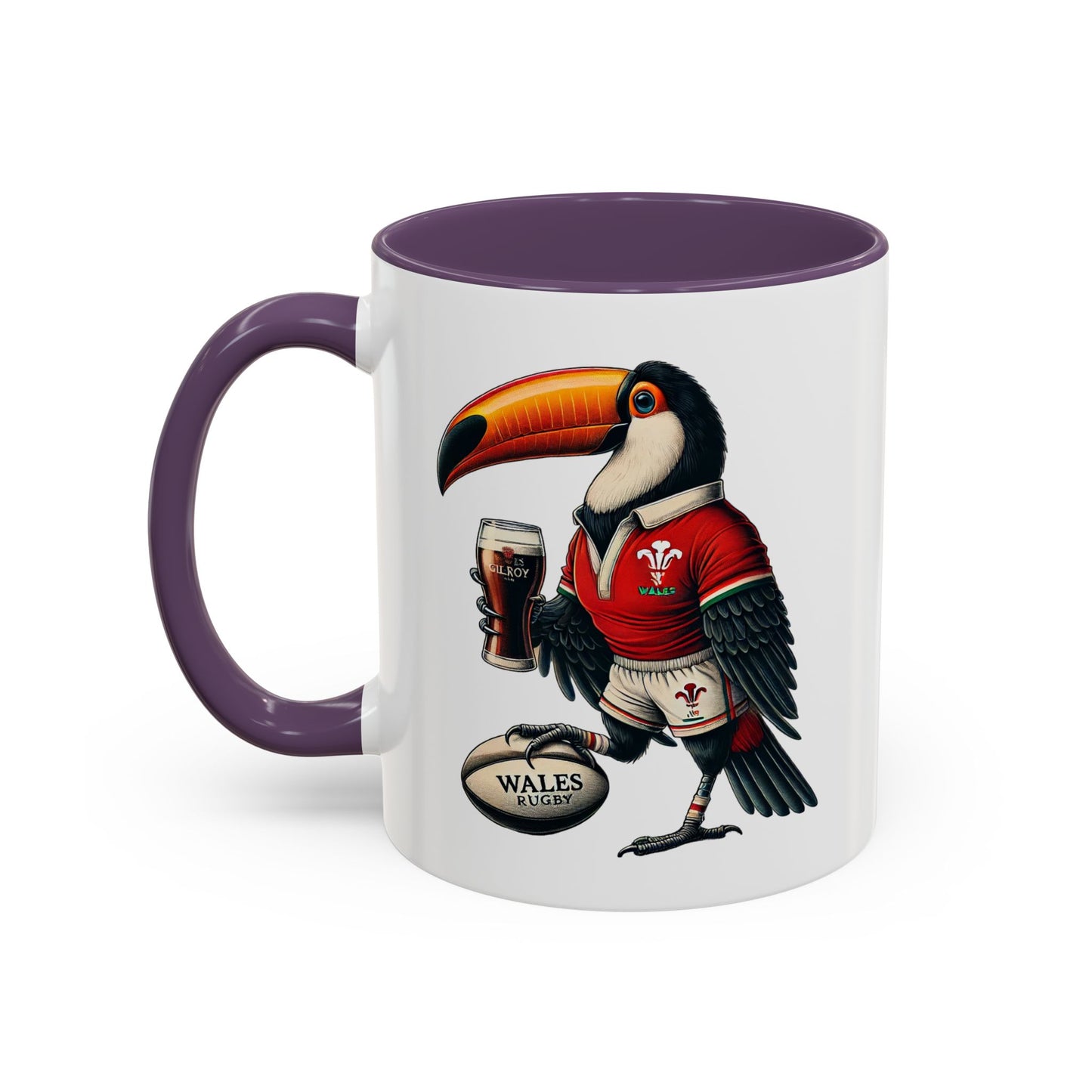 Rugby Coffee Mug, Guinness Wales Rugby Cup, Sports Fan Gift, Rugby Team Mug, Rugby Lover Gift, Wales Rugby Cup