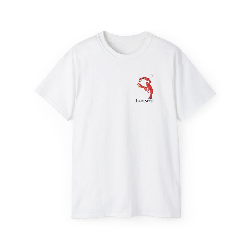 Lobster Guinness Tee, Graphic T-Shirt, Ocean Lover Gift, Seafood Enthusiast Shirt, Coastal Style Top