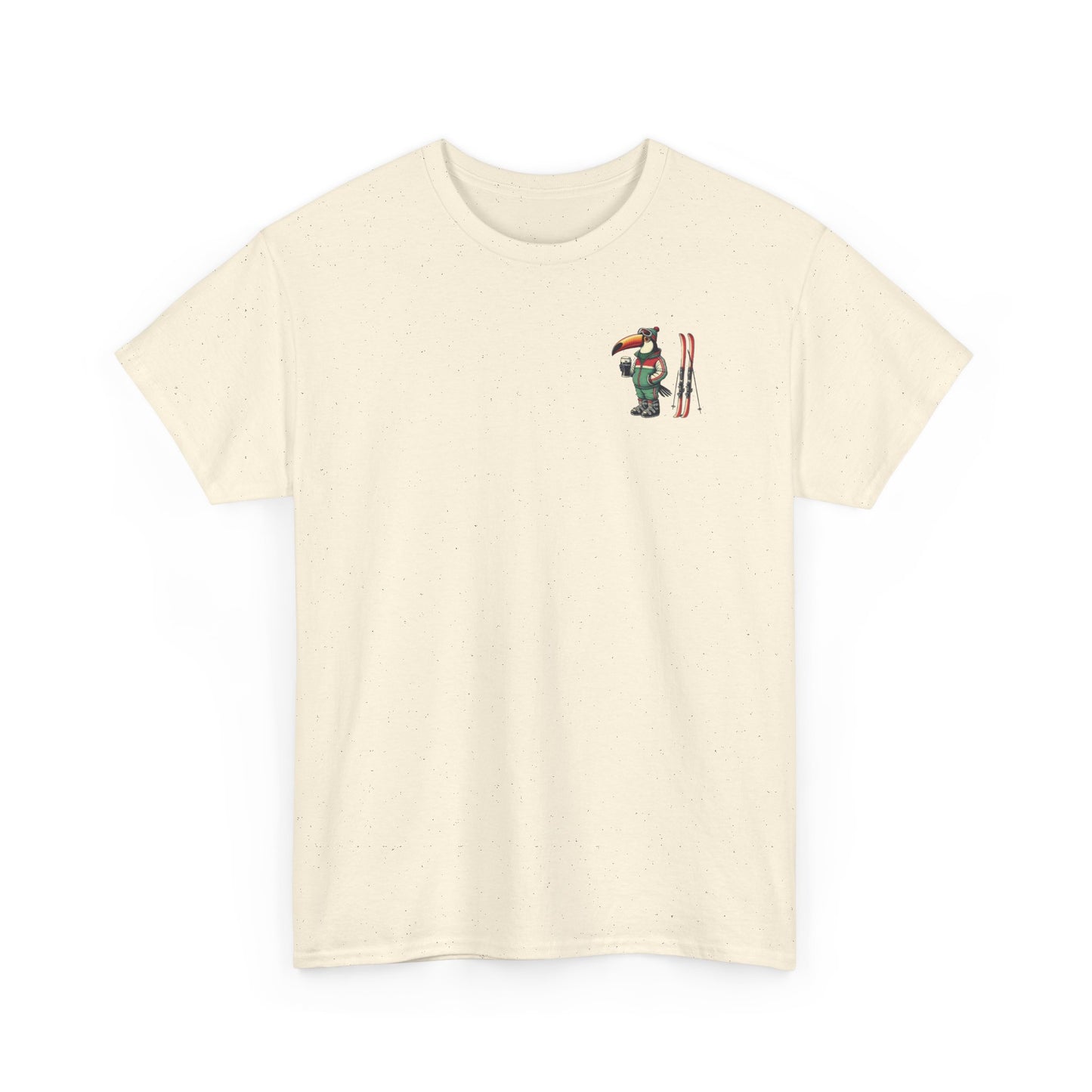 Skiing Toucan Guinness Tee, Skiing Graphic Tee, Toucan Lover Gift, Unisex Cotton Shirt, Ski Trip Shirt, Winter Sports Tee