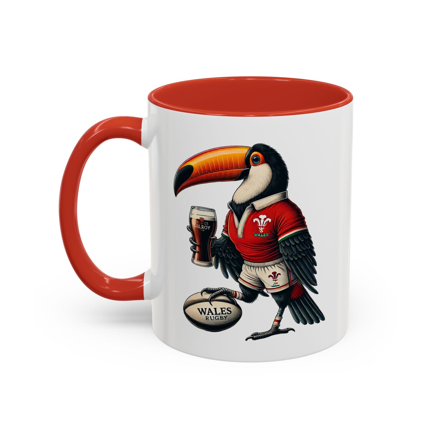 Rugby Coffee Mug, Guinness Wales Rugby Cup, Sports Fan Gift, Rugby Team Mug, Rugby Lover Gift, Wales Rugby Cup
