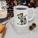 Funny Guinness Toucan Golf Mug, St. Patrick's Day Ceramic Cup, Golf Lover Gift, Beer Lover Coffee Mug, Novelty Tea Cup