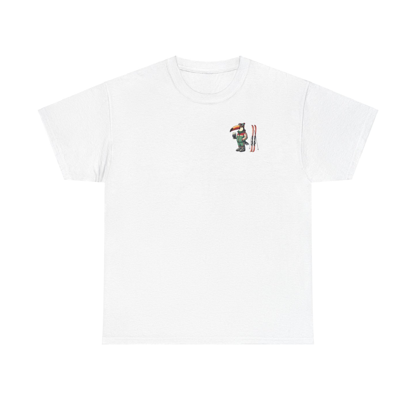 Skiing Toucan Guinness Tee, Skiing Graphic Tee, Toucan Lover Gift, Unisex Cotton Shirt, Ski Trip Shirt, Winter Sports Tee