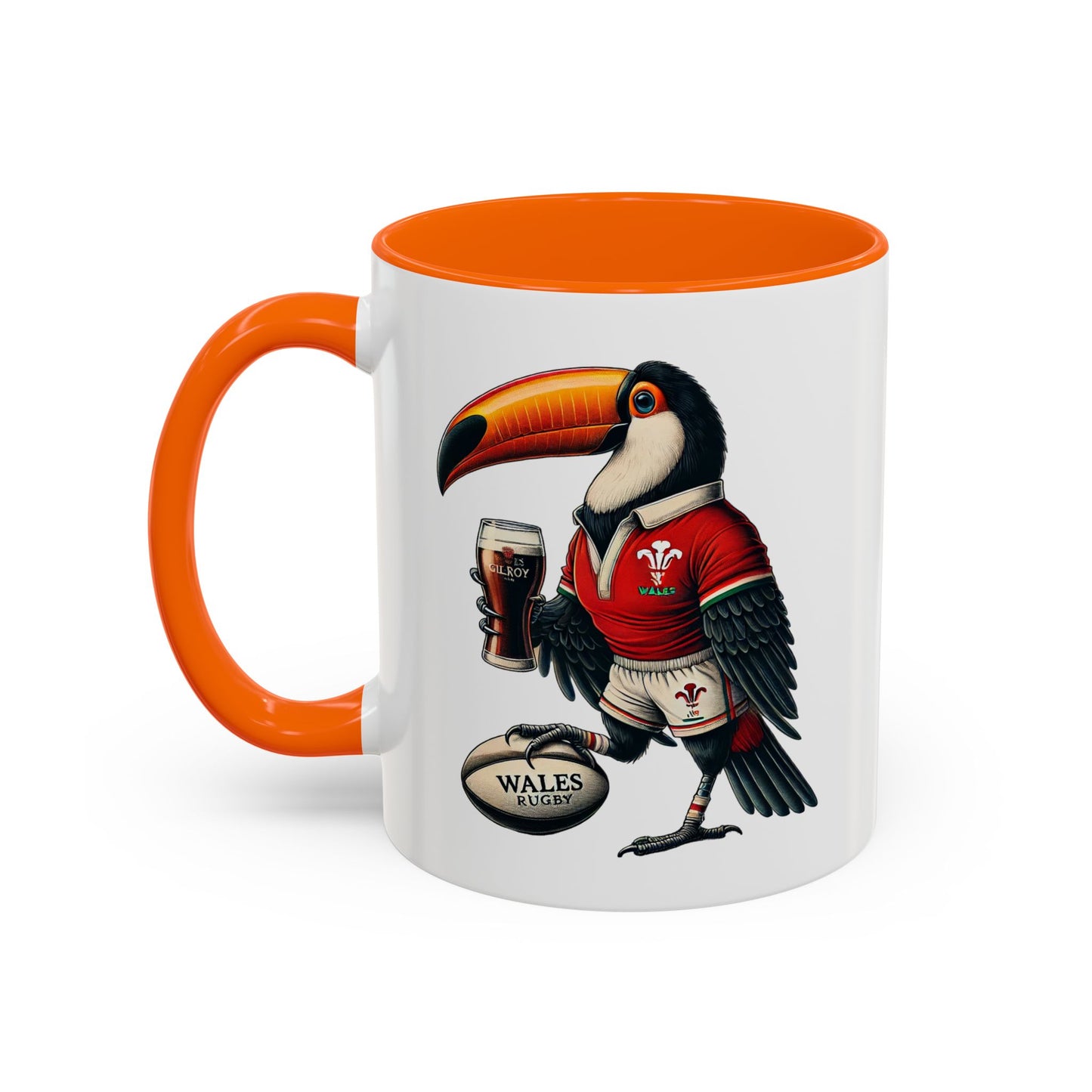 Rugby Coffee Mug, Guinness Wales Rugby Cup, Sports Fan Gift, Rugby Team Mug, Rugby Lover Gift, Wales Rugby Cup