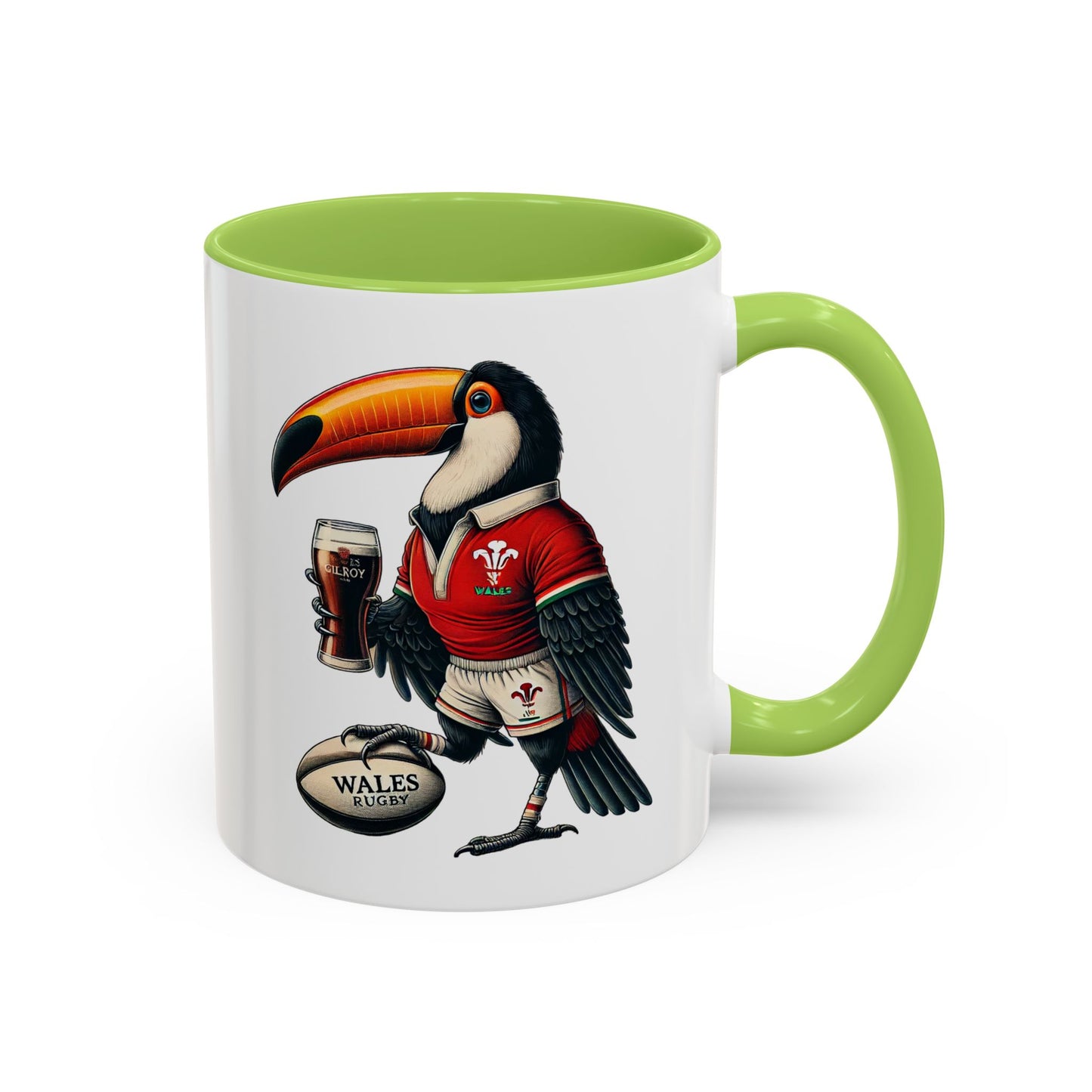 Rugby Coffee Mug, Guinness Wales Rugby Cup, Sports Fan Gift, Rugby Team Mug, Rugby Lover Gift, Wales Rugby Cup