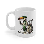 Funny Guinness Toucan Golf Mug, St. Patrick's Day Ceramic Cup, Golf Lover Gift, Beer Lover Coffee Mug, Novelty Tea Cup