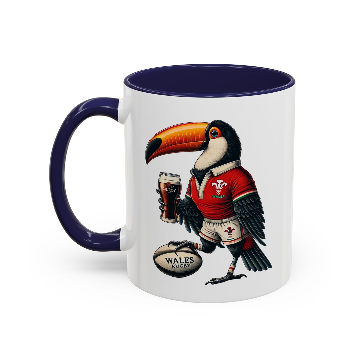 Rugby Coffee Mug, Guinness Wales Rugby Cup, Sports Fan Gift, Rugby Team Mug, Rugby Lover Gift, Wales Rugby Cup