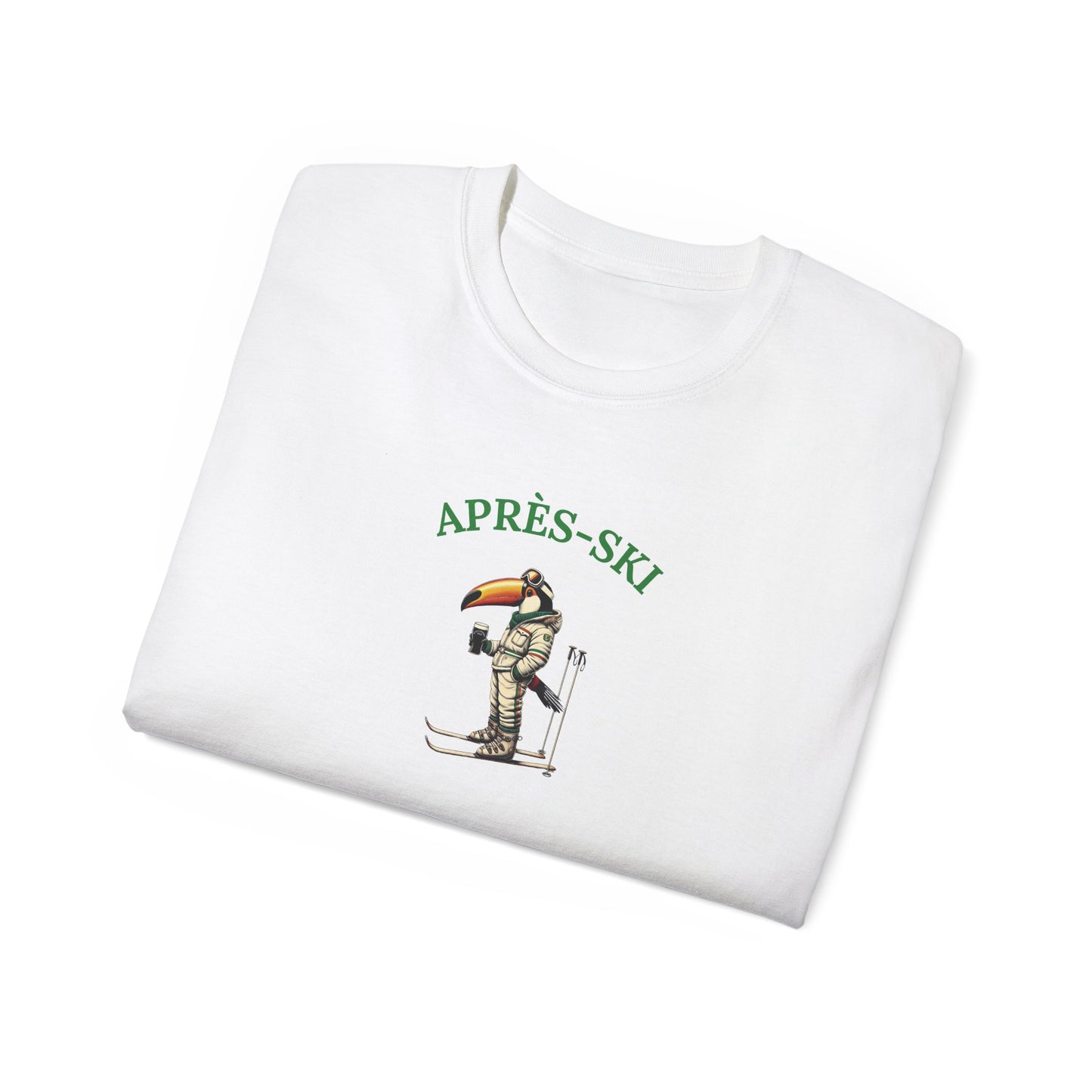 Apres Ski Guinness T-Shirt, Toucanbru Shirt, Winter Skiing Tee, Unisex Cotton Top, Snowboarding Apparel