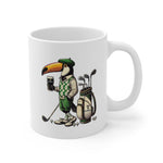 Funny Guinness Toucan Golf Mug, St. Patrick's Day Ceramic Cup, Golf Lover Gift, Beer Lover Coffee Mug, Novelty Tea Cup