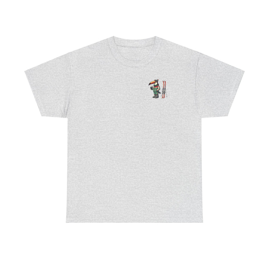 Skiing Toucan Guinness Tee, Skiing Graphic Tee, Toucan Lover Gift, Unisex Cotton Shirt, Ski Trip Shirt, Winter Sports Tee