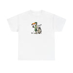 Irish Guinness Inspired Toucan Golf Unisex Heavy Cotton Tee, St. Patrick's Day Shirt, Golf Lover Gift, Graphic Tee, Beer Shirt